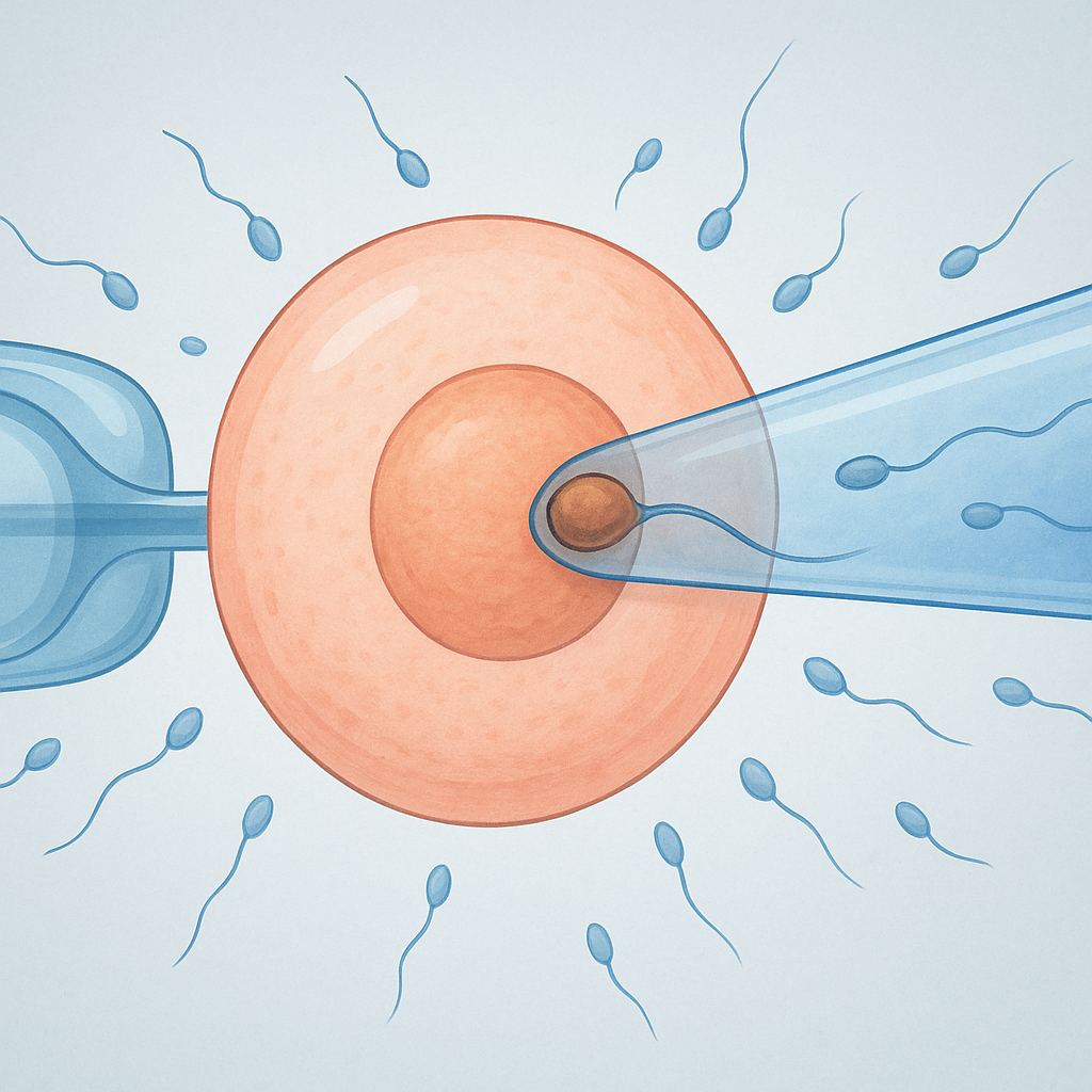 Técnica de fertilización asistida in vitro con ovodonación, ilustrando el derecho a la cobertura integral de tratamientos reproductivos